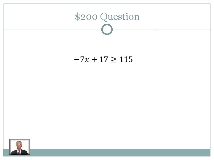 $200 Question 