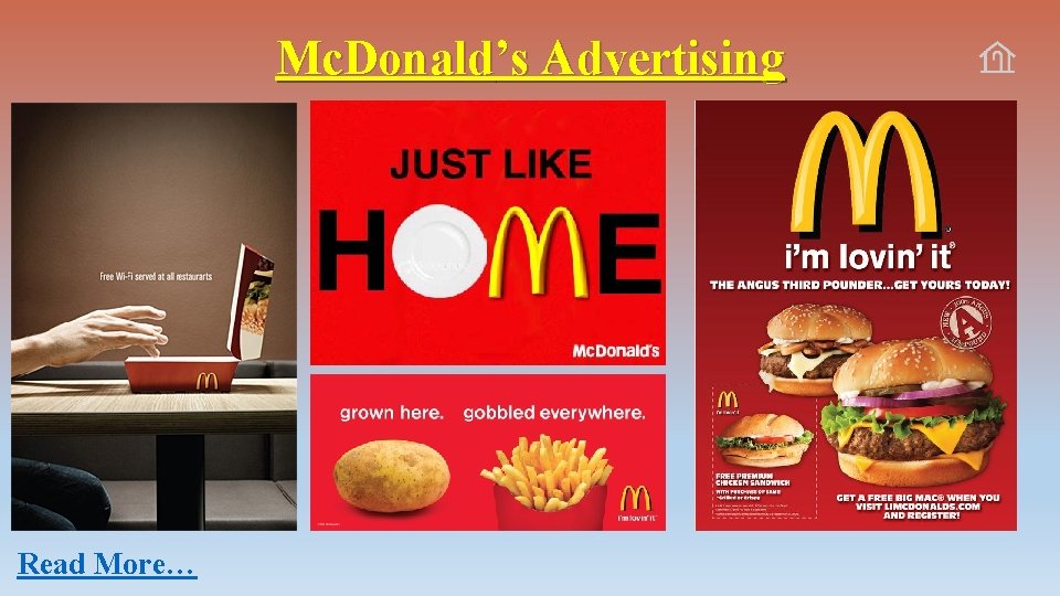 Mc. Donald’s Advertising Read More… 