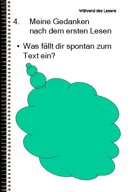 Während des Lesens 4. Meine Gedanken nach dem ersten Lesen • Was fällt dir