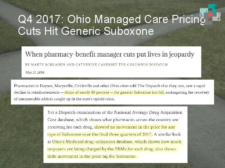 Q 4 2017: Ohio Managed Care Pricing Cuts Hit Generic Suboxone 