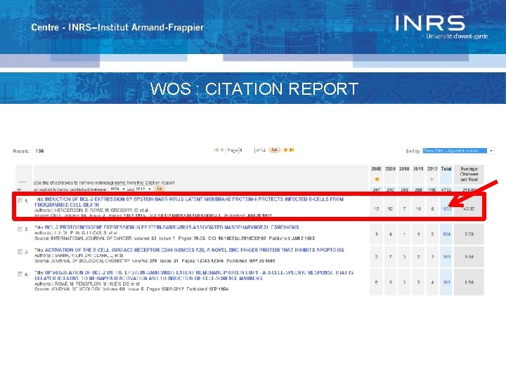 WOS : CITATION REPORT 