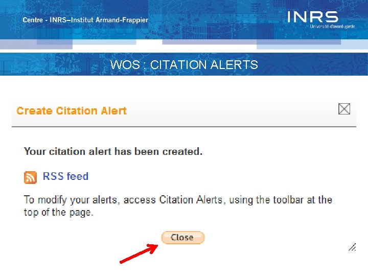 WOS : CITATION ALERTS 