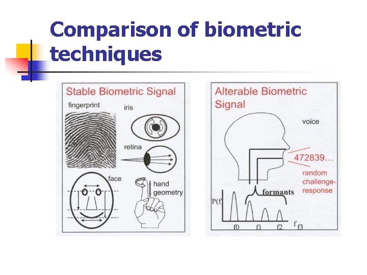 Comparison of biometric techniques 