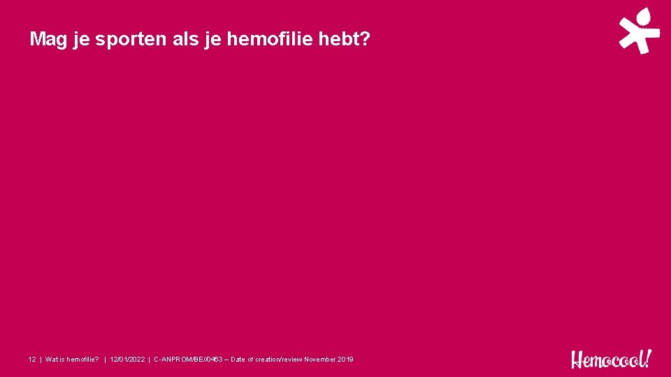Mag je sporten als je hemofilie hebt? 12 | Wat is hemofilie? | 12/01/2022
