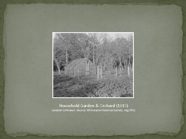 Household Garden & Orchard (1910) Location Unknown. Source: Minnesota Historical Society, neg 9411 