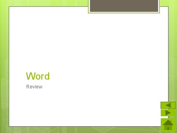 Word Review 