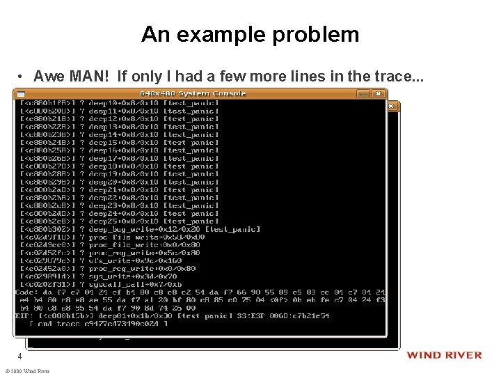 An example problem • Awe MAN! If only I had a few more lines