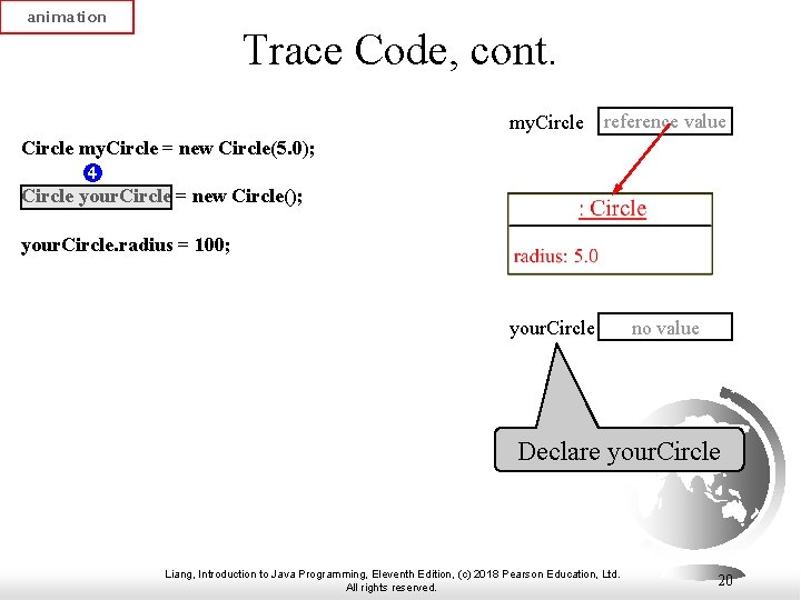 animation Trace Code, cont. my. Circle reference value your. Circle no value Circle my. animation Trace Code, cont. my. Circle reference value your. Circle no value Circle my.