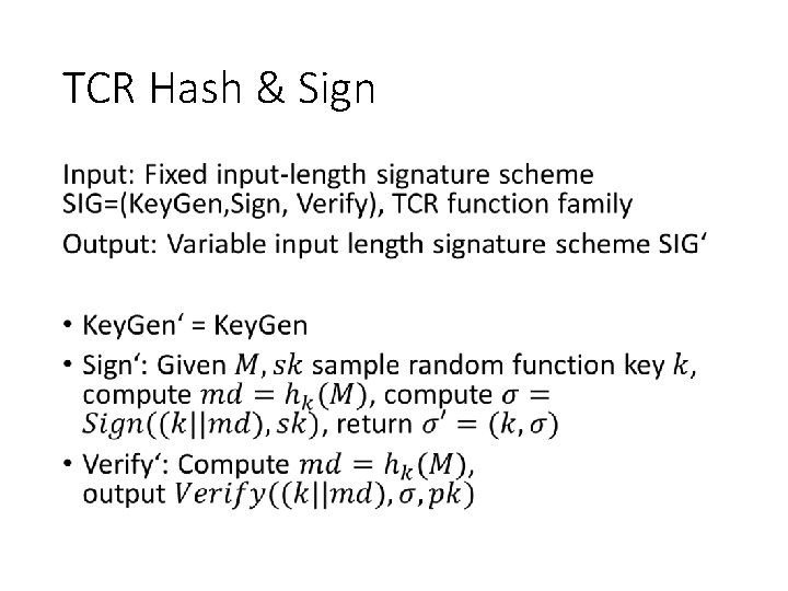 TCR Hash & Sign • 