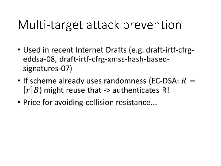 Multi-target attack prevention • 