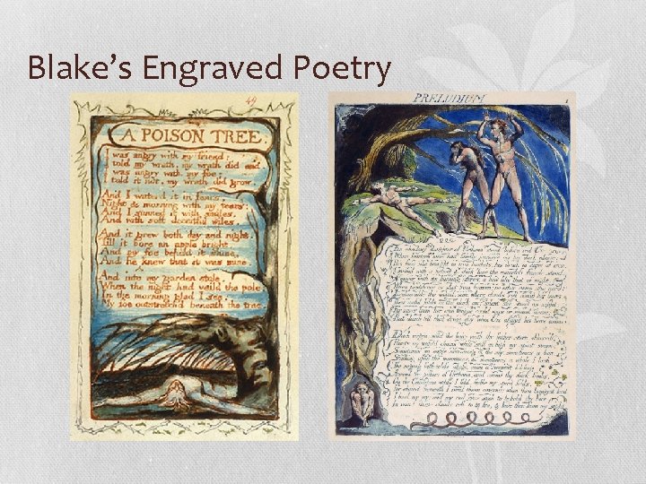 Blake’s Engraved Poetry 