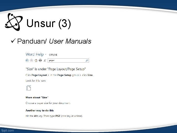 Unsur (3) ü Panduan/ User Manuals 