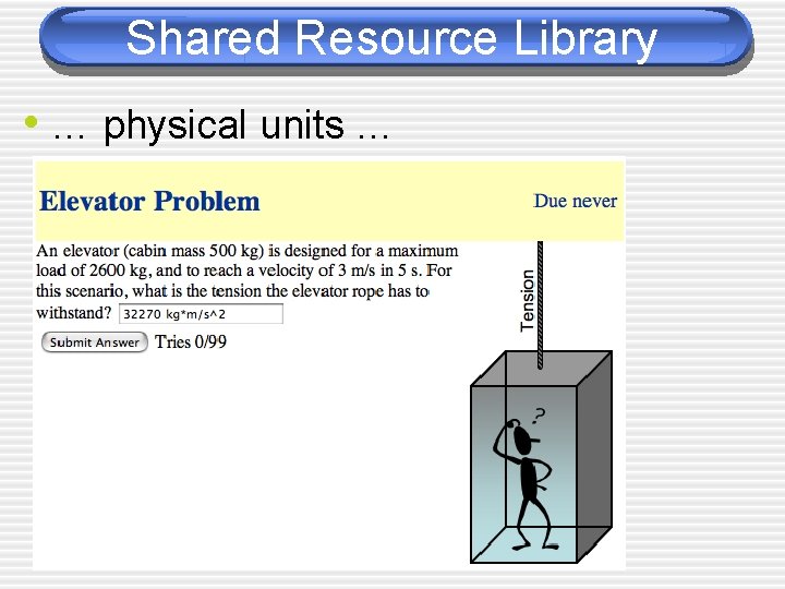 Shared Resource Library • … physical units … 