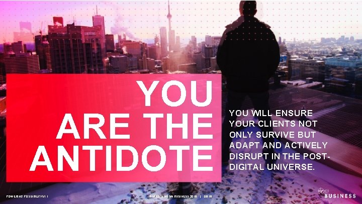 YOU ARE THE ANTIDOTE POWERING POSSIBILITY V 1. 1 © VIRGIN MEDIA BUSINESS 2016