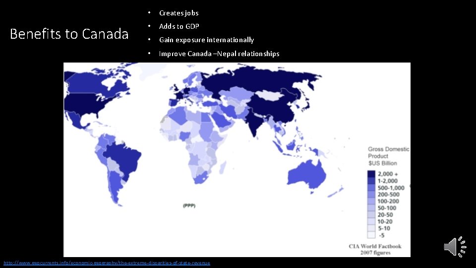 Benefits to Canada • Creates jobs • Adds to GDP • Gain exposure internationally