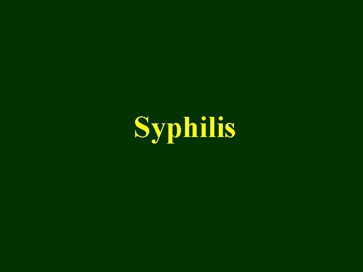 Syphilis 