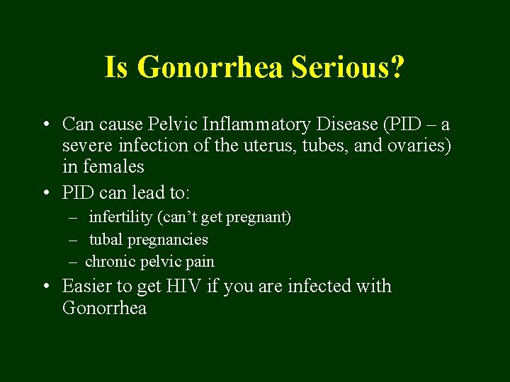 Sexually Transmitted Diseases Caused by Gonorrhea GC Gonorrhea