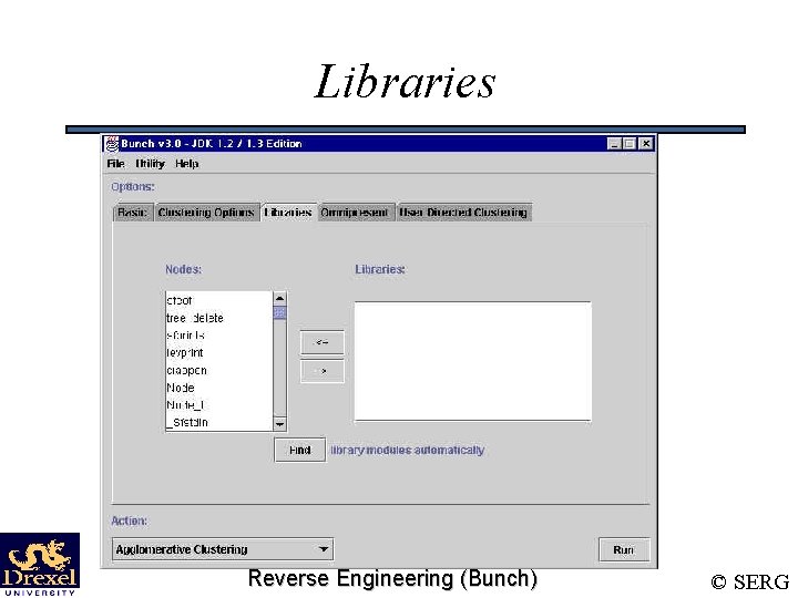 Libraries Reverse Engineering (Bunch) © SERG 
