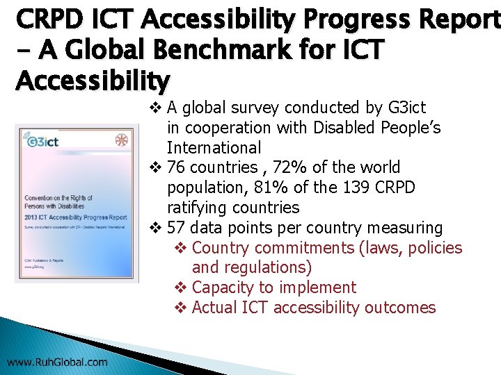 CRPD ICT Accessibility Progress Report - A Global Benchmark for ICT Accessibility v A