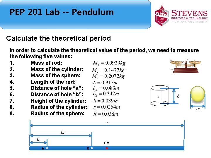 PEP 201 Lab -- Pendulum Calculate theoretical period In order to calculate theoretical value
