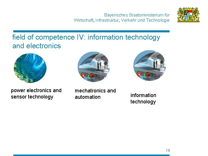 Bayerisches Staatsministerium für Wirtschaft, Infrastruktur, Verkehr und Technologie field of competence IV: information technology