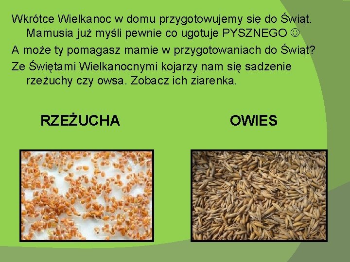 Wkrótce Wielkanoc w domu przygotowujemy się do Świąt. Mamusia już myśli pewnie co ugotuje