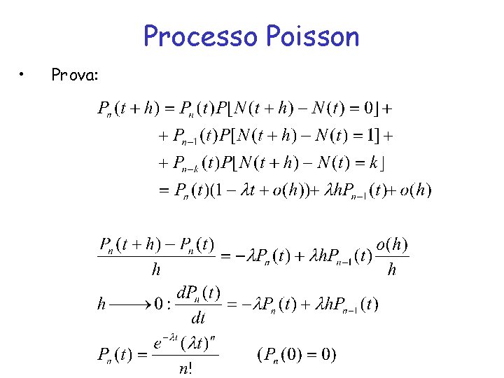 Processo Poisson • Prova: 