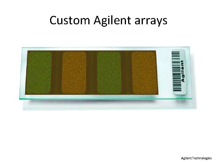 Custom Agilent arrays Agilent Technologies 