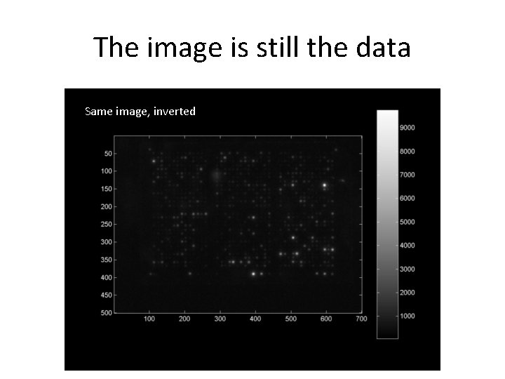 The image is still the data Same image, inverted 