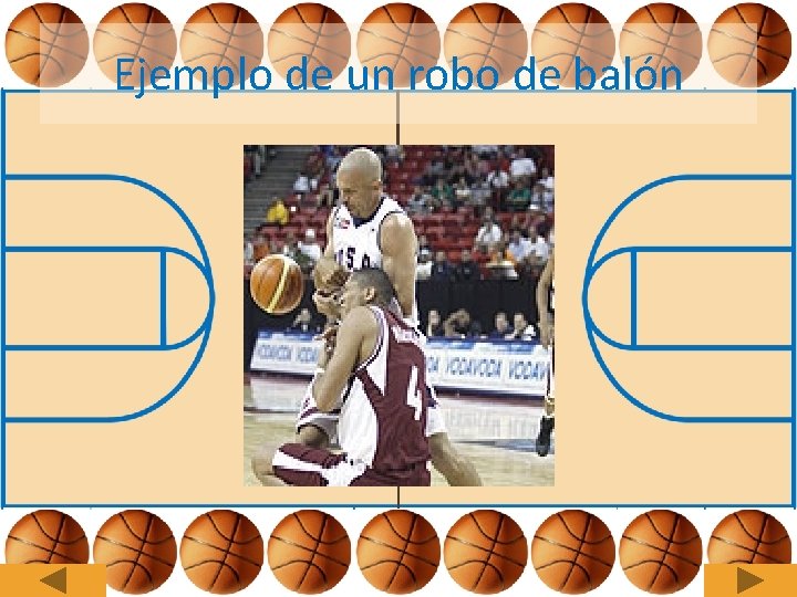 Ejemplo de un robo de balón 
