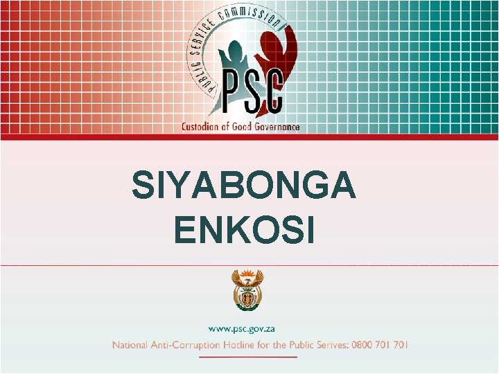 SIYABONGA ENKOSI 