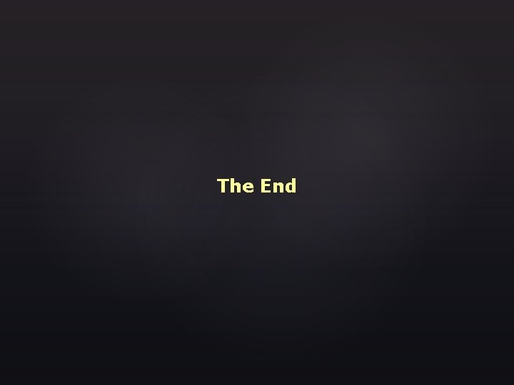 The End 