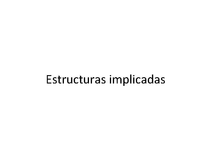 Estructuras implicadas 