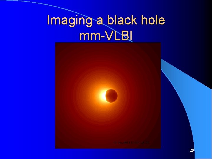 Imaging a black hole mm-VLBI 29 