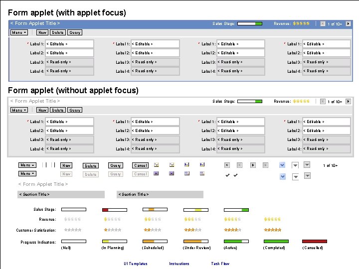 Siebel Call Center – Microsoft Internet Explorer Form applet (with applet focus) < Form