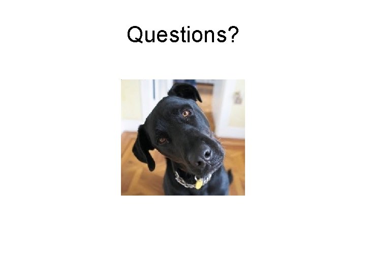 Questions? 