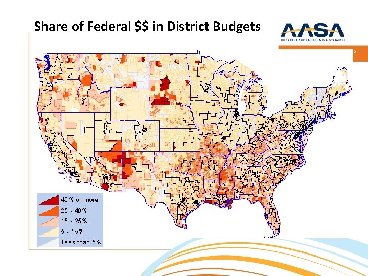 Share of Federal $$ in District Budgets 