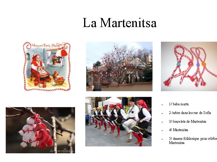 La Martenitsa ● 1/ baba marta ● 2 /arbre dans les rue de Sofia