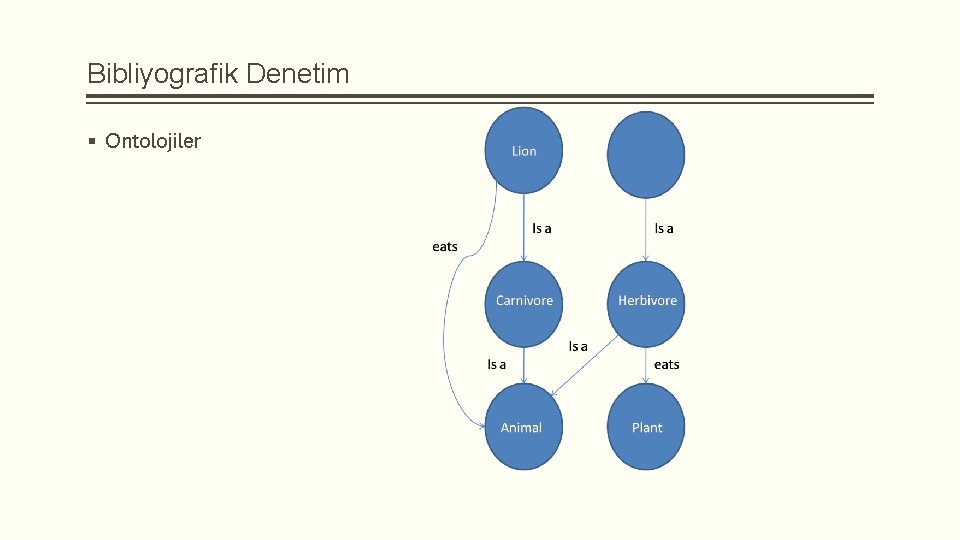 Bibliyografik Denetim § Ontolojiler 