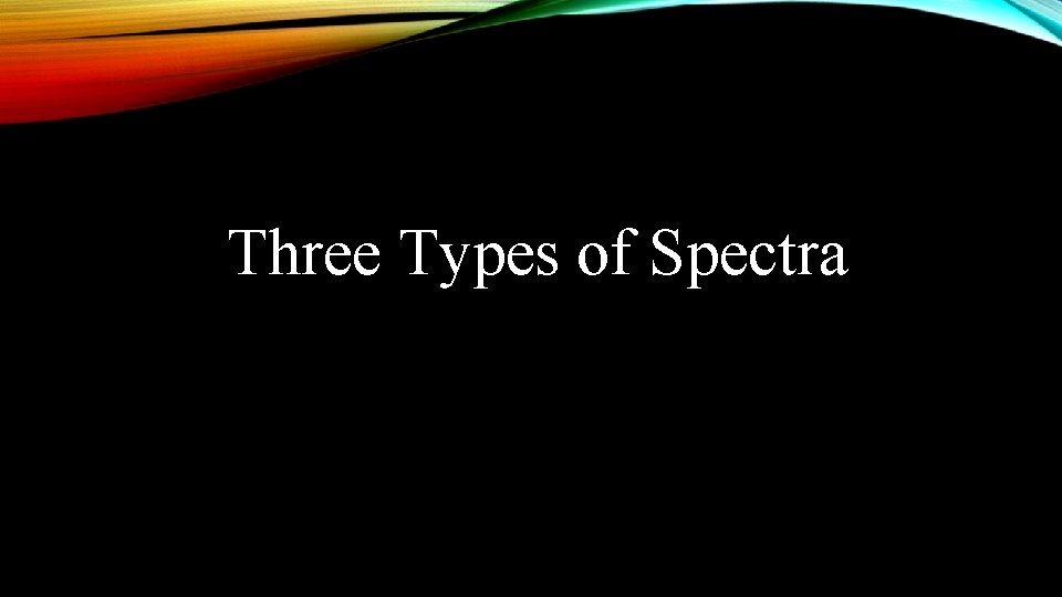 Three Types of Spectra 