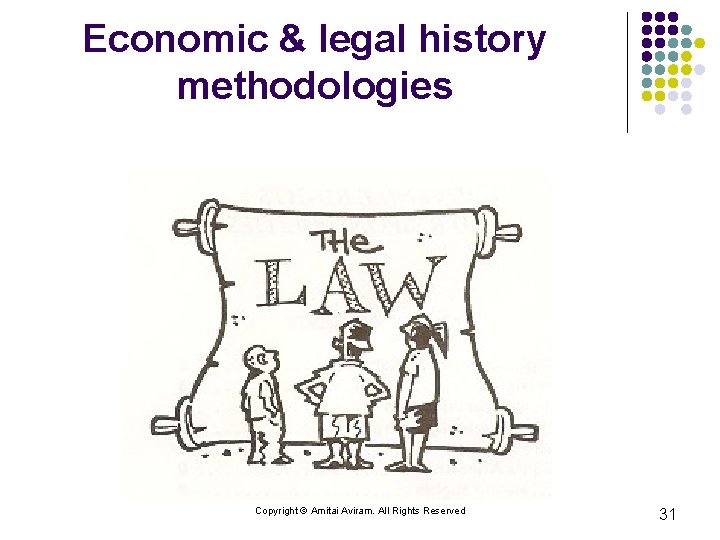 Economic & legal history methodologies Copyright © Amitai Aviram. All Rights Reserved 31 