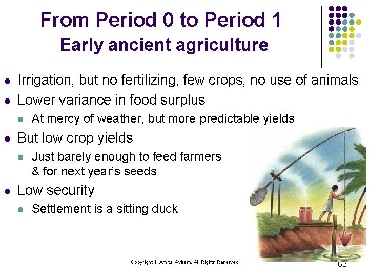 From Period 0 to Period 1 Early ancient agriculture l l Irrigation, but no