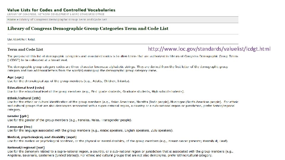 http: //www. loc. gov/standards/valuelist/lcdgt. html 