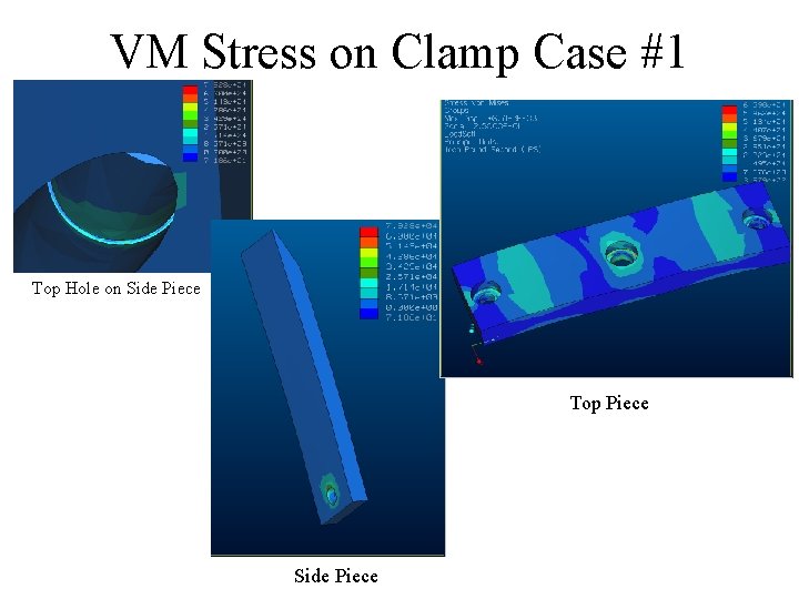 VM Stress on Clamp Case #1 Top Hole on Side Piece Top Piece Side