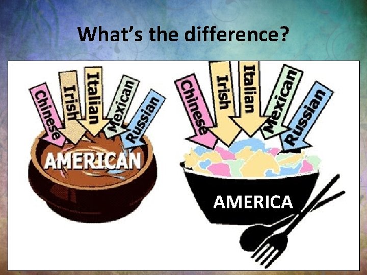 What’s the difference? AMERICA 