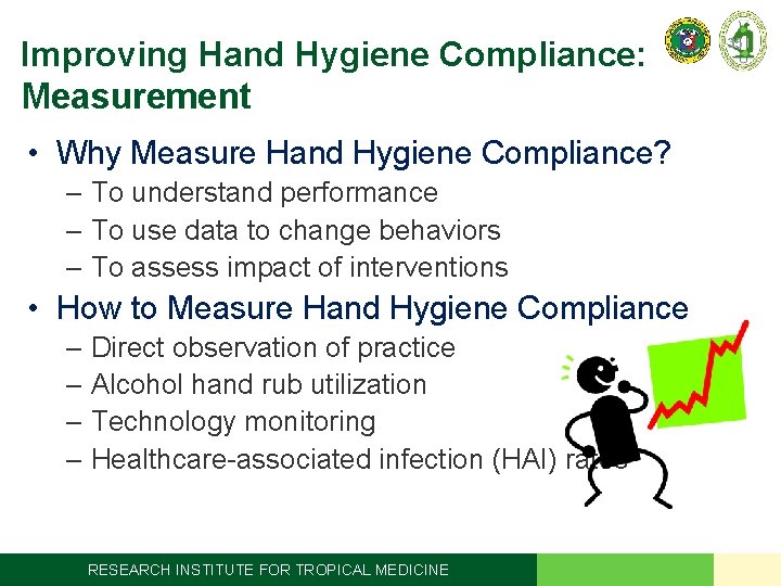 Improving Hand Hygiene Compliance: Measurement • Why Measure Hand Hygiene Compliance? – To understand