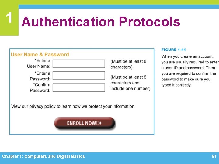 1 Authentication Protocols Chapter 1: Computers and Digital Basics 61 