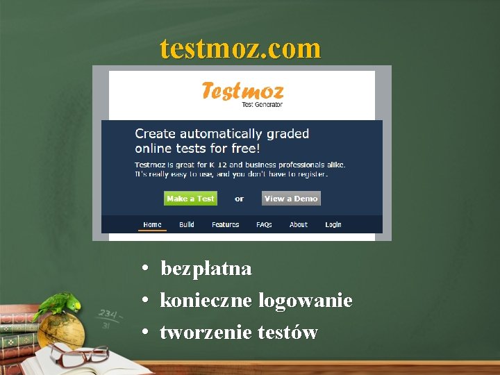 testmoz. com • • • bezpłatna konieczne logowanie tworzenie testów 