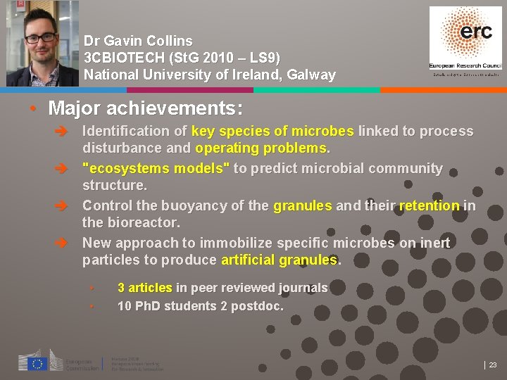 Dr Gavin Collins 3 CBIOTECH (St. G 2010 – LS 9) National University of