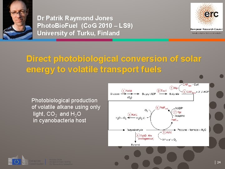 Dr Patrik Raymond Jones Photo. Bio. Fuel (Co. G 2010 – LS 9) University